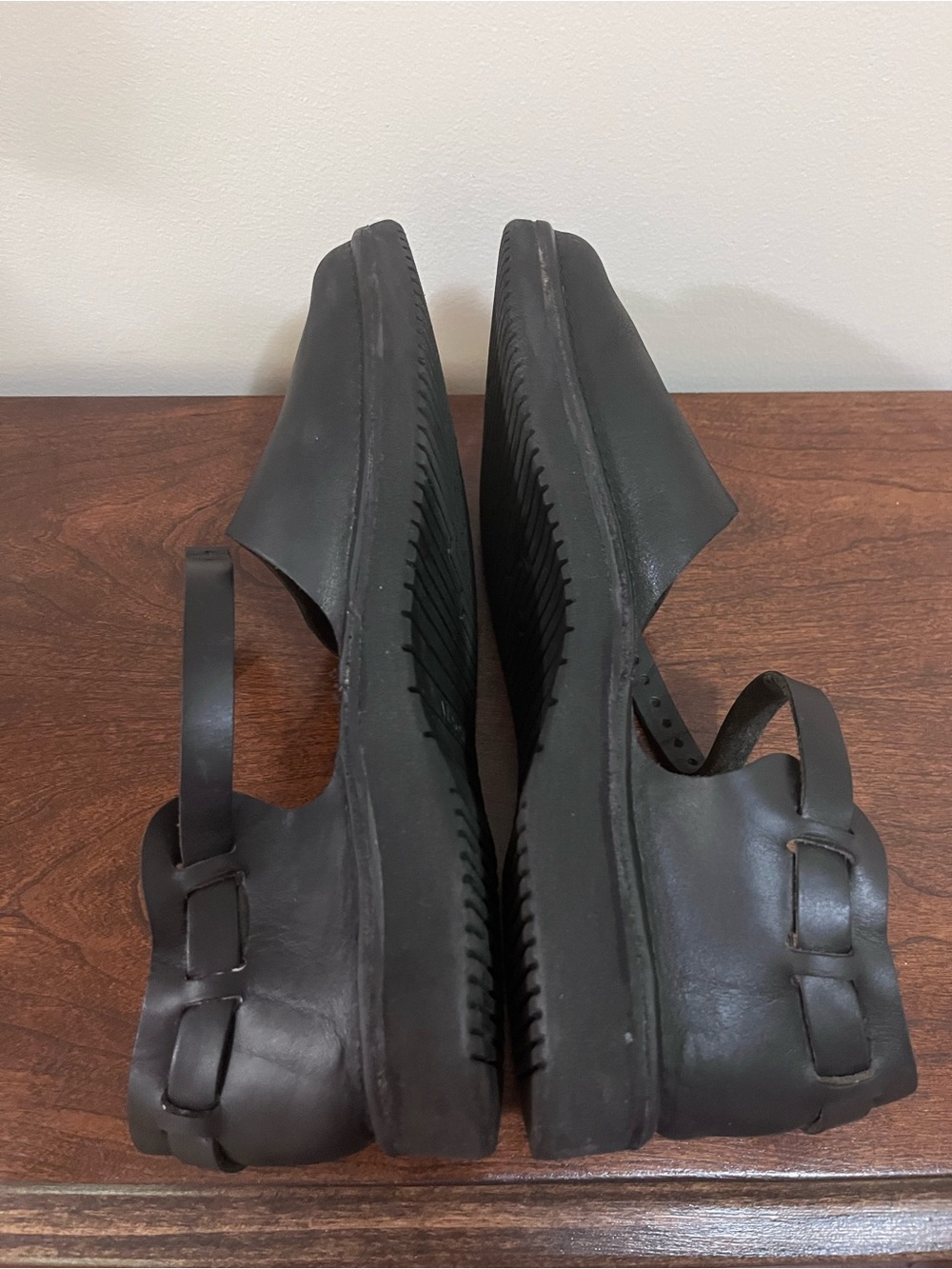 AURORA Black Mary Jane Leather Ankle Strap Shoes US 8D - Picture 8 of 17